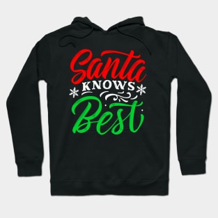 Santa knows best Christmas gift Hoodie